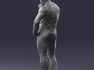 000451 Casual Muscular Man Thinking Pose 3dp 3D Print Model