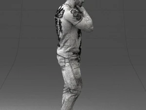 000451 Casual Muscular Man Thinking Pose 3dp 3D Print Model
