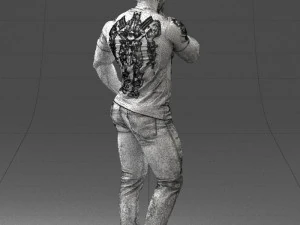 000451 Casual Muscular Man Thinking Pose 3dp 3D Print Model