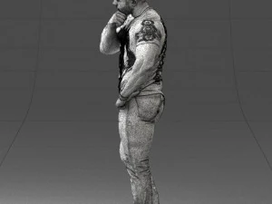 000451 Casual Muscular Man Thinking Pose 3dp 3D Print Model