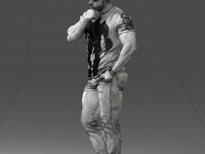 000451 Casual Muscular Man Thinking Pose 3dp 3D Print Model
