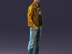 man in leather jacket 0118 3d print ready Modèles 3D en vedette