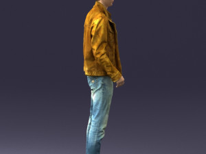 man in leather jacket 0118 3d print ready Modèles 3D en vedette