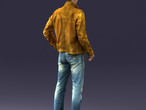 man in leather jacket 0118 3d print ready Modèles 3D en vedette
