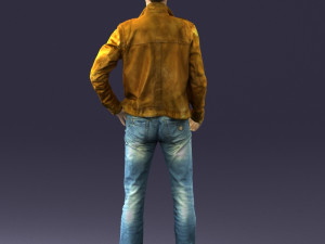 man in leather jacket 0118 3d print ready Modèles 3D en vedette
