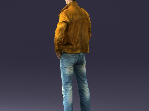 man in leather jacket 0118 3d print ready Modèles 3D en vedette