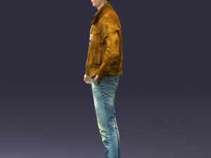 man in leather jacket 0118 3d print ready Modèles 3D en vedette