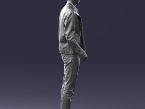man in leather jacket 0118 3d print ready Modèles 3D en vedette