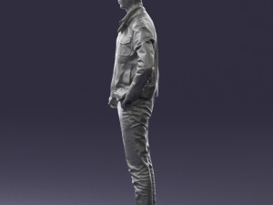 man in leather jacket 0118 3d print ready Modèles 3D en vedette