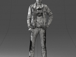 man in leather jacket 0118 3d print ready Modèles 3D en vedette