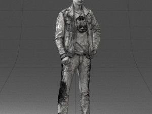 man in leather jacket 0118 3d print ready Modèles 3D en vedette