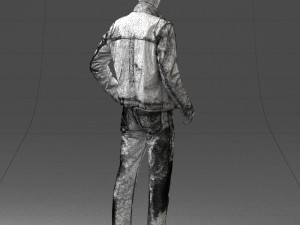 man in leather jacket 0118 3d print ready Modèles 3D en vedette