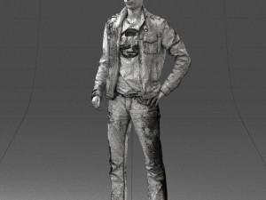man in leather jacket 0118 3d print ready Modèles 3D en vedette