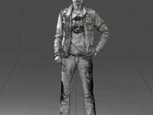 man in leather jacket 0118 3d print ready Modèles 3D en vedette