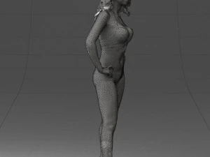 000448 Woman in Leopard Bikini and High Heels 3D Model