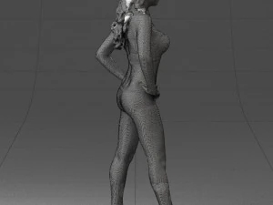 000448 Woman in Leopard Bikini and High Heels 3D Model