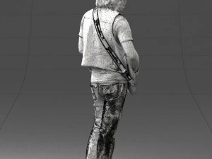 000454 Realistic Male Guitarist Character 3D Model