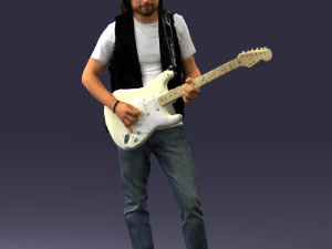000454 Realistic Male Guitarist Character 3d print 3D Print Model