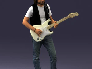 000454 Realistic Male Guitarist Character 3d print 3D Print Model