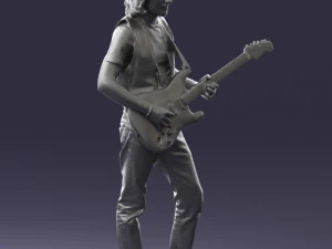 000454 Realistic Male Guitarist Character 3d print 3D Print Model