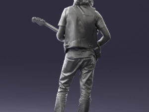 000454 Realistic Male Guitarist Character 3d print 3D Print Model