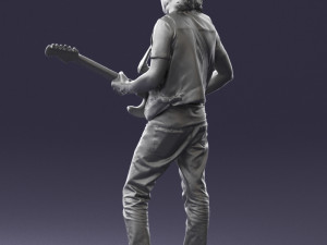 man with guitar 0120 3d print ready 3D प्रिंट मॉडल