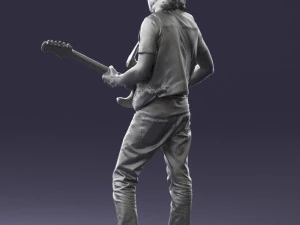 000454 Realistic Male Guitarist Character 3d print 3D Print Model