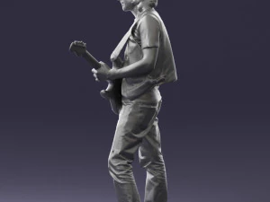 000454 Realistic Male Guitarist Character 3d print 3D Print Model