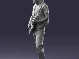 000454 Realistic Male Guitarist Character 3d print 3D Print Model