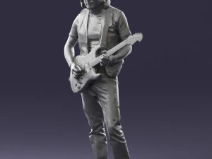 000454 Realistic Male Guitarist Character 3d print 3D Print Model