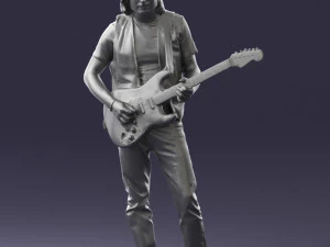 000454 Realistic Male Guitarist Character 3d print 3D Print Model