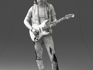 man with guitar 0120 3d print ready 3D प्रिंट मॉडल