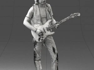 000454 Realistic Male Guitarist Character 3d print 3D Print Model