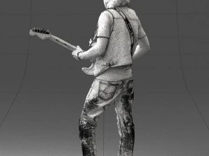 000454 Realistic Male Guitarist Character 3d print 3D Print Model