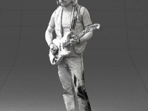 000454 Realistic Male Guitarist Character 3d print 3D Print Model