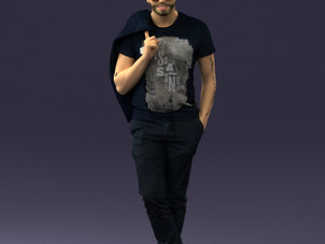 man with glasses 0122 3D Model