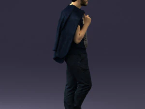 000456 Realistic Casual Man with Sunglasses Standing Pose 3D Model