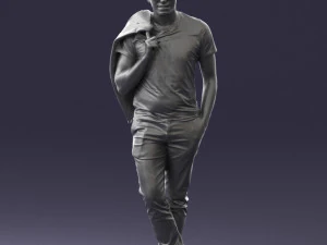 000456 Realistic Casual Man with Sunglasses Standing Pose 3D Model