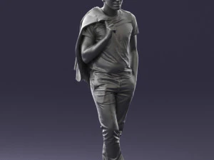 000456 Realistic Casual Man with Sunglasses Standing Pose 3D Model