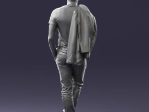 000456 Realistic Casual Man with Sunglasses Standing Pose 3D Model