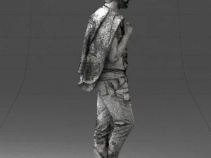 000456 Realistic Casual Man with Sunglasses Standing Pose 3D Model