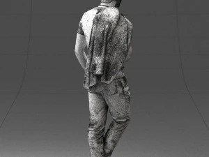 000456 Realistic Casual Man with Sunglasses Standing Pose 3D Model