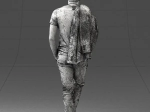 000456 Realistic Casual Man with Sunglasses Standing Pose 3D Model