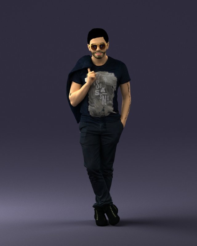 man with glasses 0122 3d print ready 3D Print Model .c4d .max .obj .3ds .fbx .stl .blend 