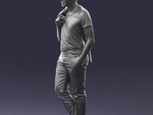 man with glasses 0122 3d print ready 3D Print Model