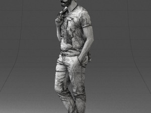 man with glasses 0122 3d print ready 3D Print Model