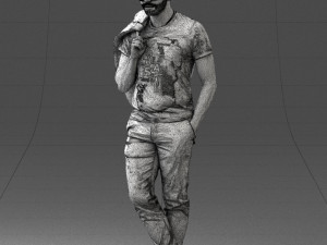 man with glasses 0122 3d print ready 3D Print Model