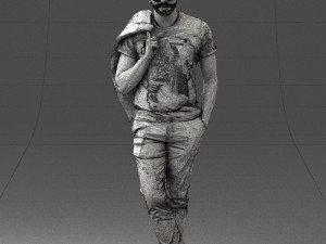 man with glasses 0122 3d print ready 3D Print Model