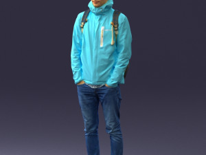 guy in blue jacket 0123 Modello 3D