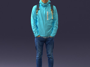guy in blue jacket 0123 3d print ready 3Dプリントモデル
